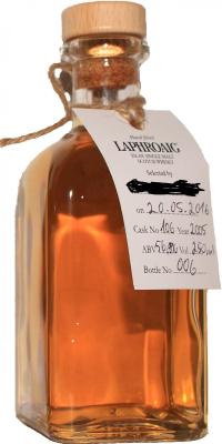 Laphroaig 2005 Handfilled Distillery only Reracked in Quarter Cask 2013 #106 56.9% 250ml