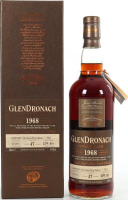 Glendronach 1968 Single Cask Batch 13 47yo Pedro Ximenez Sherry Hogshead #5837 45.9% 700ml