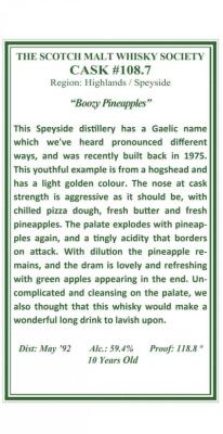 Allt-A-Bhainne 1994 SMWS 108.7 Spicy chocolate Hogshead 61.5% 750ml