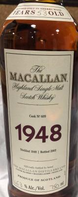 Macallan 1948 Fine & Rare Hogshead 609 45.3% 750ml