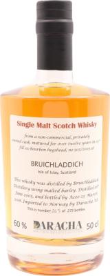 Bruichladdich 2005 AcL 1st-fill ex-bourbon Hogshead 505/2005 Daracha Maltwhiskyspesialisten Norge 60% 500ml