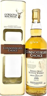 Arran 2000 GM Connoisseurs Choice Refill Bourbon Barrels 46% 700ml