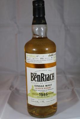 BenRiach 1986 for The Whisky Fair Bourbon Cask #2972 54.7% 700ml