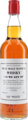 Macallan As We Get It JGT Pure Malt Scotch Whisky 102 Proof 58.4% 700ml