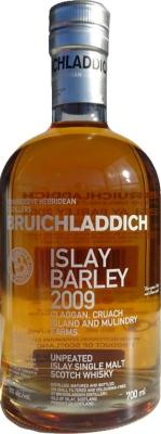 Bruichladdich 2009 Islay Barley Claggan Cruach Island & Mulindry Farms 50% 700ml