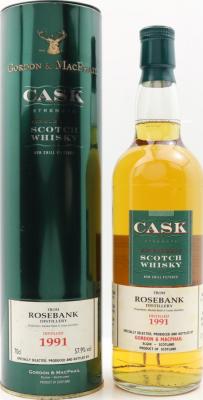 Rosebank 1991 GM Cask Strength Refill Bourbon Barrels 2104 2107 57.9% 700ml