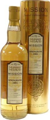 Springbank 1991 MM Mission Gold Series Bourbon Cask 53.8% 700ml