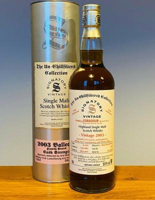 Ballechin 2003 SV The Un-Chillfiltered Collection Cask Strength Sherry Butt after Islay #186 Whisky Club Luxembourg and Whisky-Elfen 58.9% 700ml