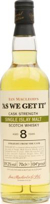 As We Get It 8yo IM Single Islay Malt 59.2% 700ml