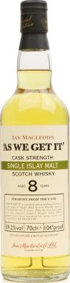 As We Get It 8yo IM Single Islay Malt 59.2% 700ml