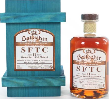 Ballechin 2007 SFTC Oloroso Sherry Cask Matured #18 61% 500ml