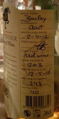 Frysk Hynder 2012 Red Wine Cask #203 40% 700ml