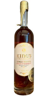 King's Familiy Distillery American Light Whisky Single Barrel Select Whisky Used White American Oak Whisky Culture 72.77% 750ml