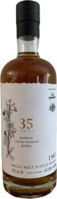 Secret Highland Distillery 1985 Sb White Label 35yo Bourbon Cask Joint Bottling with deinwhisky.de 45.8% 700ml