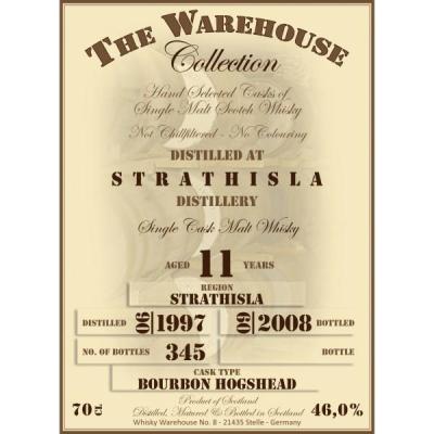 Strathisla 1997 WW8 The Warehouse Collection Bourbon Hogshead 46% 700ml