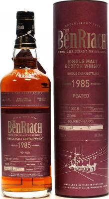 BenRiach 1985 Peated Single Cask Bottling Batch 12 Bourbon Barrel #10318 49% 700ml