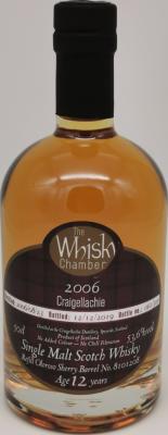 Craigellachie 2006 WCh Refill Oloroso Sherry Barrel #8101208 53.6% 500ml