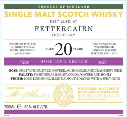 Fettercairn 1997 HL Refill Hogshead 50% 700ml