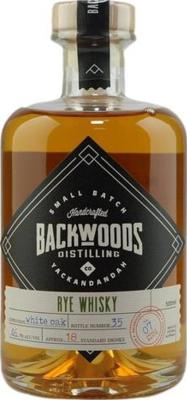 Backwoods Distilling Rye Whisky White Oak 46% 500ml