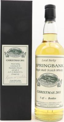 Springbank Christmas 2011 Local Barley Shareholders Directors and Staff 46% 700ml