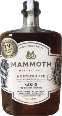 Mammoth 2004 Northern Rye Port and Cab Franc Finished Kakos Fine Wine & Spirits 57.5% 750ml