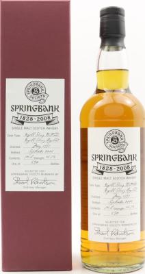 Springbank 1997 Society Bottling 180th Anniversary Refill Sherry Butt + Hogshead 48.7% 700ml