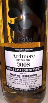 Ardmore 2008 DT The Octave 9yo #1916623 Bresser & Timmer 51.9% 700ml