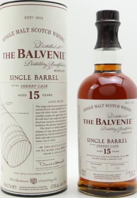 Balvenie 15yo Single Barrel Sherry Cask #9702 47.8% 700ml