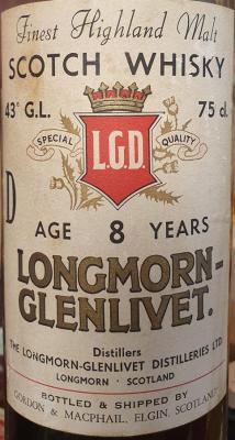 Longmorn 8yo GM Licensed Bottling 43% 750ml