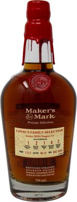 Maker's Mark Private Selection Series 2020 Chapter 11 New American Oak Barre Canal's Family Selection 56.15% 750ml