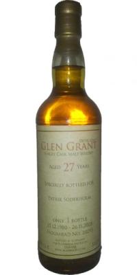 Glen Grant 1980 BF #20293 for Patrik Soderholm 53.8% 700ml