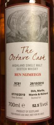 The Octave Cask 2010 SC81 Dirk Marlie Marnix & Richard 52.5% 700ml