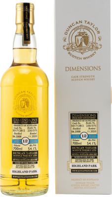 Highland Park 2008 DT Dimensions Oak Cask #501712812 54.1% 700ml