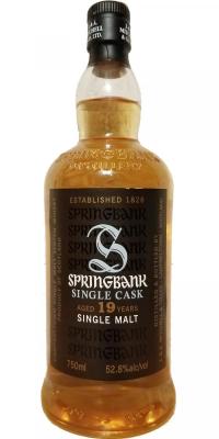 Springbank 19yo Single Cask Refill Sherry 52.8% 750ml