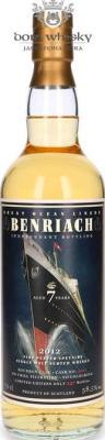 BenRiach 2012 JW Great Ocean Liners Bourbon Cask #4201 Whiskyschiff Zurich 58.5% 700ml