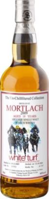 Aultmore 2009 SV The Un-Chillfiltered Collection white turf 1st Fill Bourbon Barrel #303229 White Turf St. Moritz Label 46% 700ml