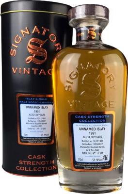 Unnamed Islay 1991 SV Cask Strength Collection Bourbon Barrel 51.9% 700ml