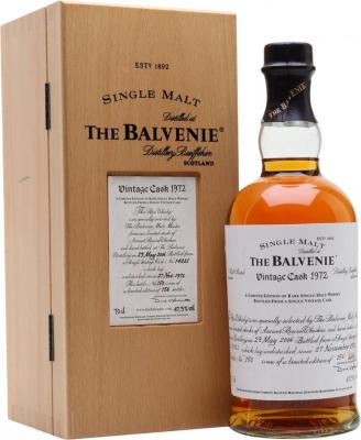 Balvenie 1972 Vintage Cask 14821 47.3% 750ml