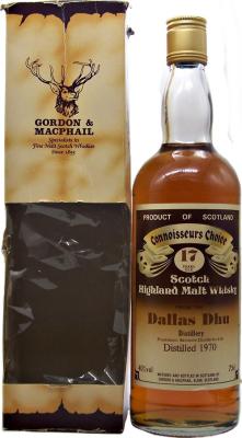 Dallas Dhu 1970 GM Connoisseurs Choice 40% 750ml