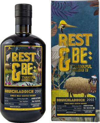 Bruichladdich 2002 RBTW Wine hogshead Cask 20yo 52.2% 700ml