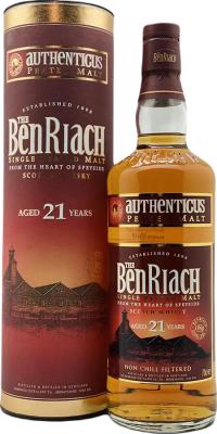 BenRiach 21yo Authenticus 46% 700ml