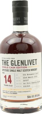 Glenlivet 2007 1st Fill Sherry Butt 61.9% 500ml