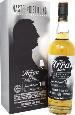 Arran 2007 Master of Distilling James MacTaggart 1st Fill Bourbon Barrels 54.2% 700ml