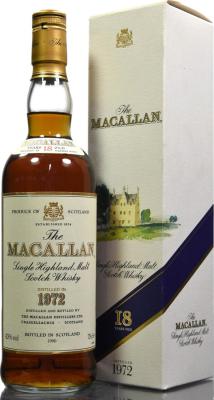 Macallan 1972 Sherry wood Levert & schudel BV holland 43% 700ml