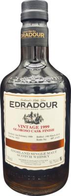 Edradour 1999 Vintage Oloroso Cask Finish Oloroso Sherry Butt Gu Cang 56.7% 700ml