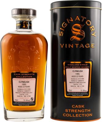 Clynelish 1995 SV Cask Strength Collection Refill Sherry Butt #11232 51.8% 700ml