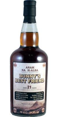 Bunnahabhain 1990 ANHA Bunny's Best Friend 1st Fill Sherry Butt #35 54.9% 700ml