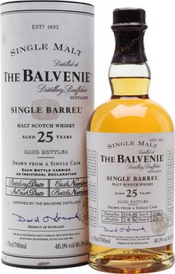 Balvenie 1974 Single Barrel Cask no.10154 25yo 46.9% 700ml