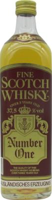 Number One 3yo Fine Scotch Whisky Number One Parco GmbH Hamburg Spirituosen 37.5% 700ml