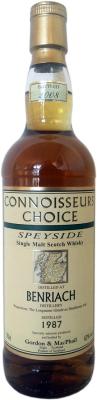 BenRiach 1987 GM Connoisseurs Choice Refill Sherry Hogshead 43% 700ml